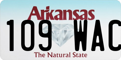 AR license plate 109WAC
