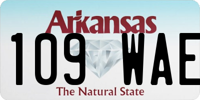 AR license plate 109WAE