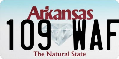 AR license plate 109WAF