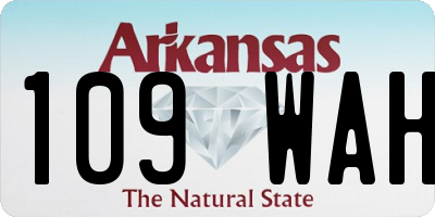 AR license plate 109WAH