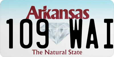 AR license plate 109WAI