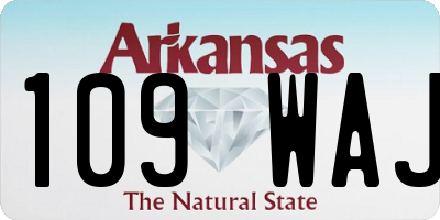 AR license plate 109WAJ