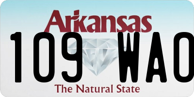 AR license plate 109WAO