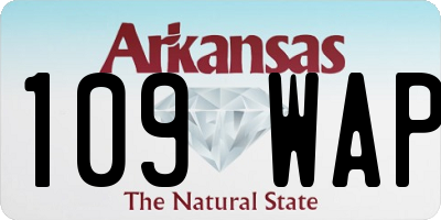 AR license plate 109WAP