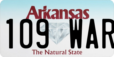AR license plate 109WAR