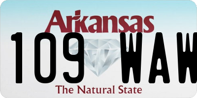 AR license plate 109WAW