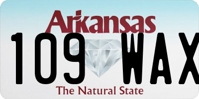 AR license plate 109WAX