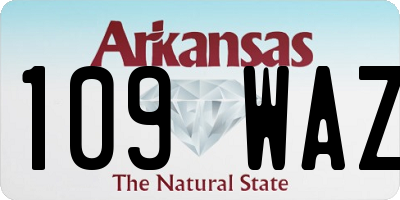 AR license plate 109WAZ