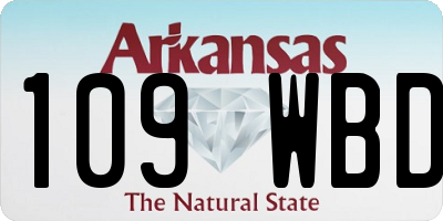 AR license plate 109WBD