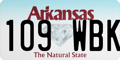 AR license plate 109WBK