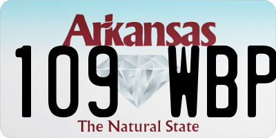 AR license plate 109WBP