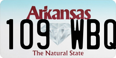AR license plate 109WBQ
