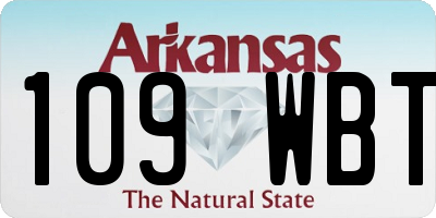 AR license plate 109WBT