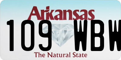 AR license plate 109WBW