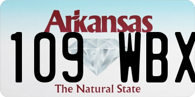 AR license plate 109WBX