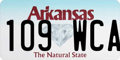 AR license plate 109WCA