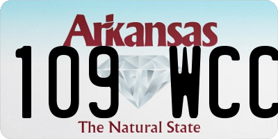 AR license plate 109WCC