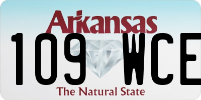 AR license plate 109WCE