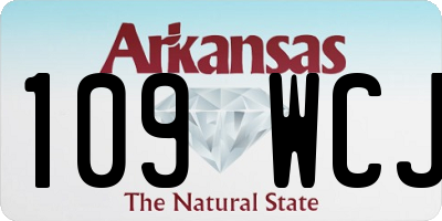 AR license plate 109WCJ
