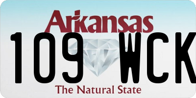 AR license plate 109WCK