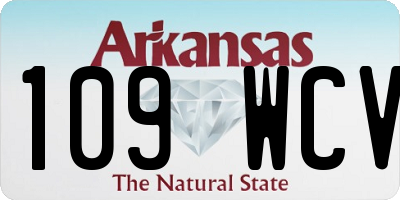 AR license plate 109WCV