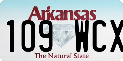 AR license plate 109WCX