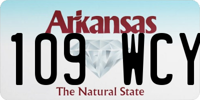 AR license plate 109WCY