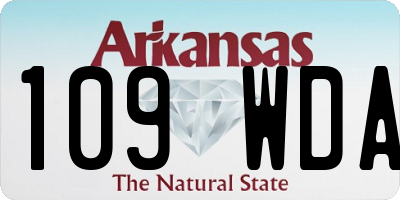 AR license plate 109WDA