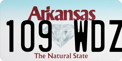 AR license plate 109WDZ