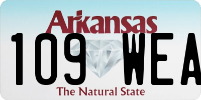 AR license plate 109WEA