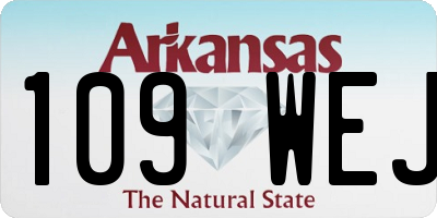 AR license plate 109WEJ
