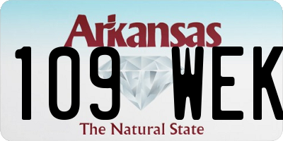 AR license plate 109WEK