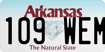 AR license plate 109WEM