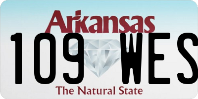 AR license plate 109WES