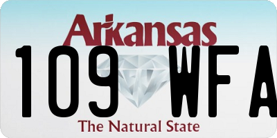 AR license plate 109WFA