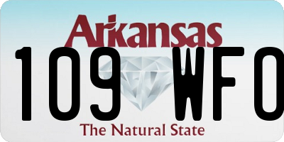 AR license plate 109WFO