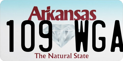 AR license plate 109WGA