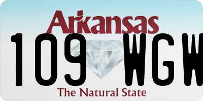 AR license plate 109WGW