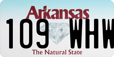 AR license plate 109WHW