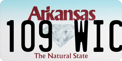 AR license plate 109WIC