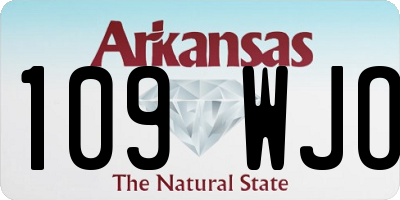 AR license plate 109WJO