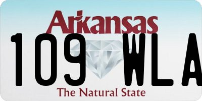 AR license plate 109WLA