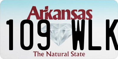 AR license plate 109WLK