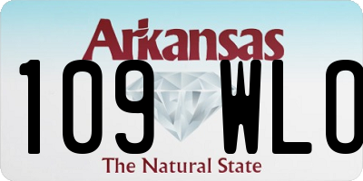 AR license plate 109WLO