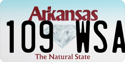 AR license plate 109WSA