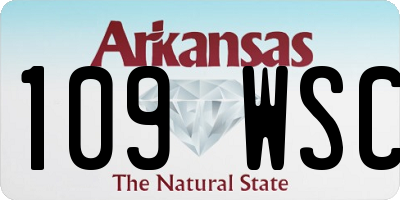 AR license plate 109WSC