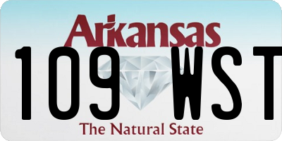 AR license plate 109WST