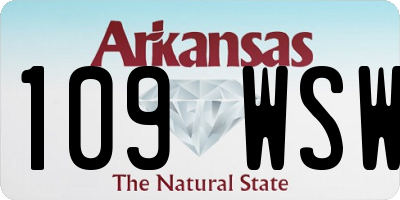 AR license plate 109WSW