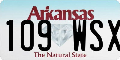 AR license plate 109WSX