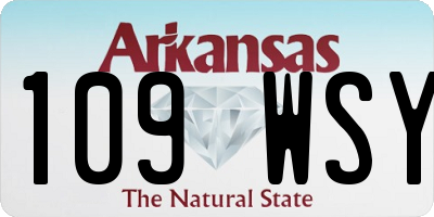 AR license plate 109WSY